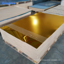 Guangzhou 1mm 6mm Fensterwanddekoration Plexiglas doppelseitiger goldener Spiegel Acrylblech